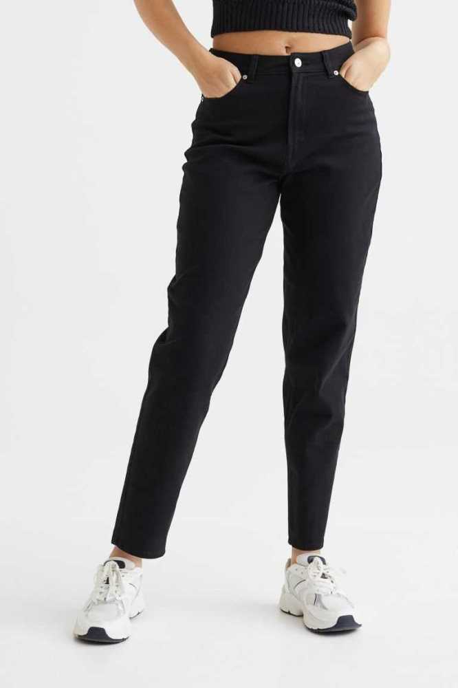 Pantalones H&M Mom Loose Fit Twill Mujer Marrom Oscuro | 982561CYU