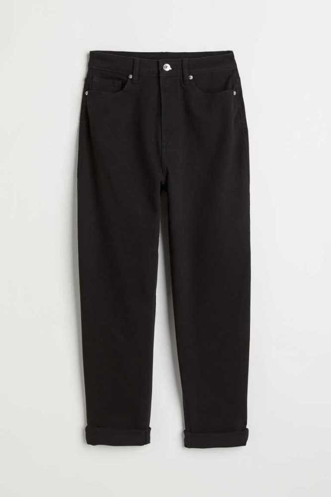 Pantalones H&M Mom Loose Fit Twill Mujer Marrom Oscuro | 982561CYU