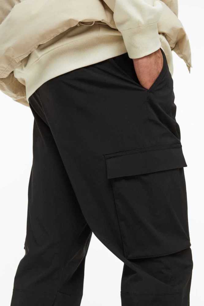 Pantalones H&M Nylon Cargo Joggers Hombre Grises Oscuro | 726940GTB