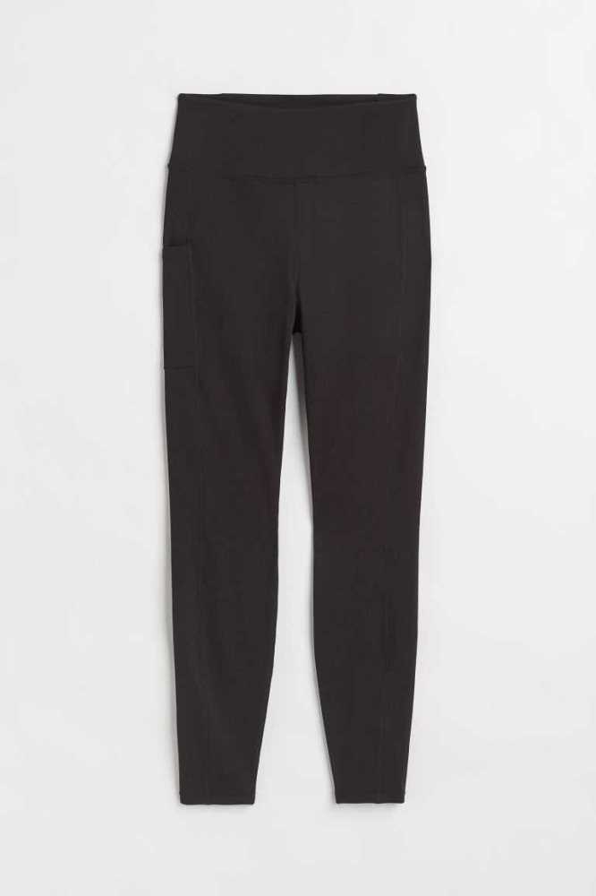 Pantalones H&M Pocket-detail Sports Leggings Mujer Verdes Oscuro | 486572WXA