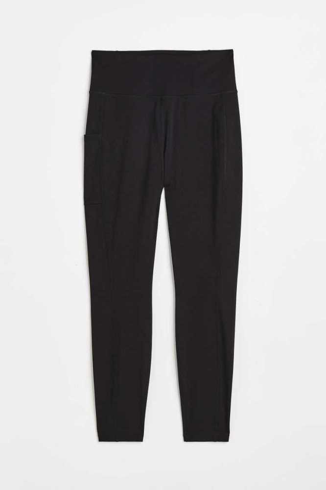 Pantalones H&M Pocket-detail Sports Leggings Mujer Negros | 806149VOR