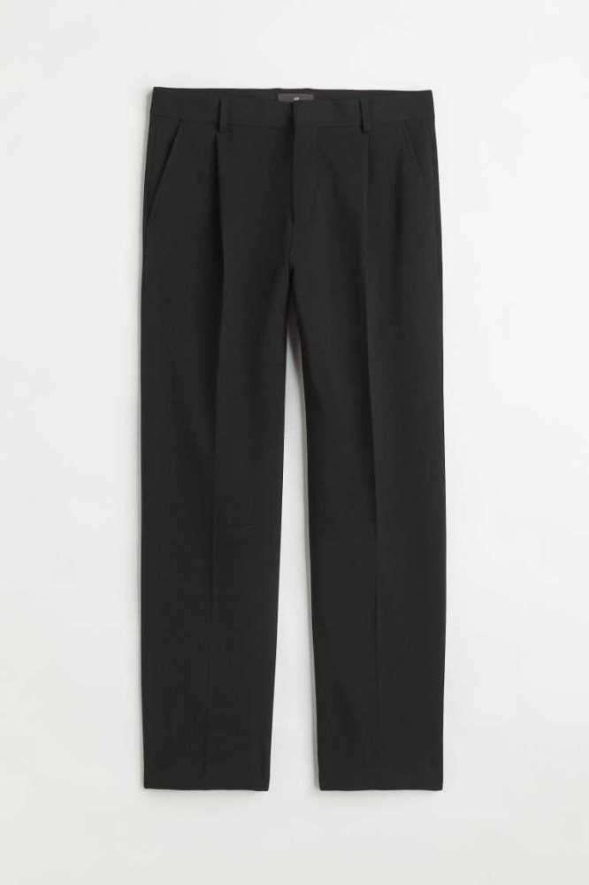 Pantalones H&M Regular Fit Hombre Negros | 824093DAM