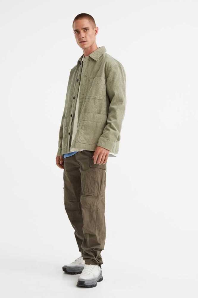 Pantalones H&M Regular Fit Ripstop Cargo Hombre Kaki Verdes | 958413JZR