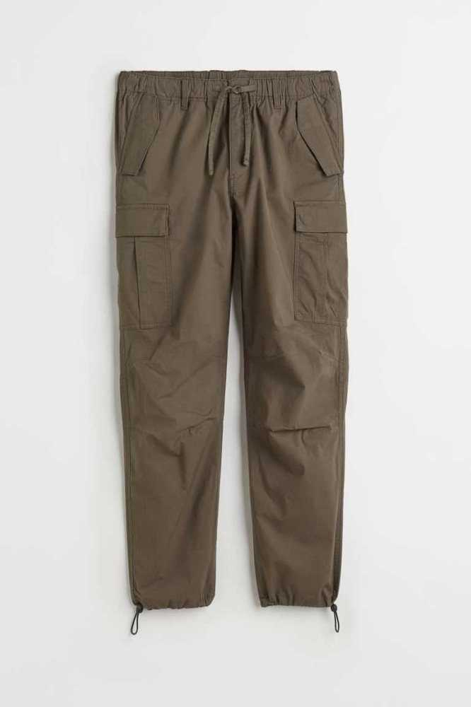 Pantalones H&M Regular Fit Ripstop Cargo Hombre Kaki Verdes | 958413JZR