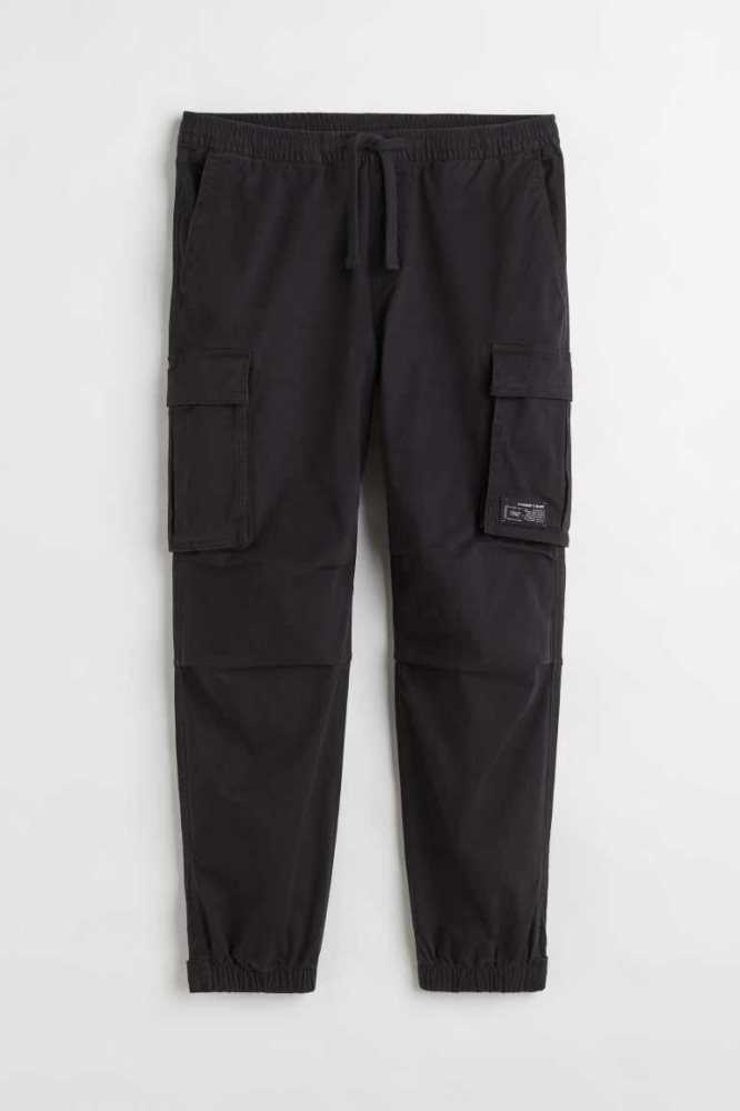 Pantalones H&M Relaxed Fit Algodon Cargo Joggers Hombre Kaki Verdes | 093187ORN