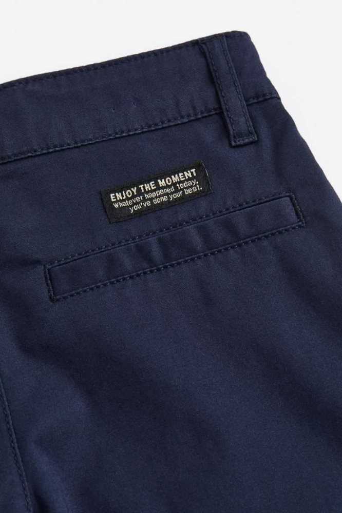 Pantalones H&M Relaxed Fit Algodon Chinos Niños Azul Marino Azules | 630517PJA