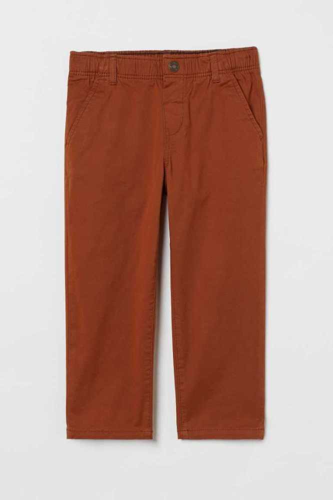 Pantalones H&M Relaxed Fit Algodon Chinos Niños Marrom | 817926FCL