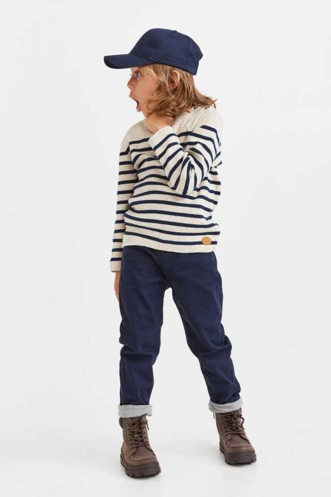 Pantalones H&M Relaxed Fit Forro Twill Niños Marrom | 049658EJV