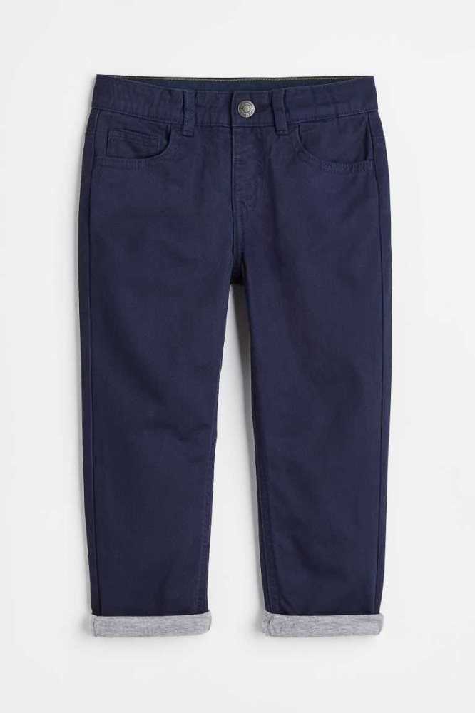 Pantalones H&M Relaxed Fit Forro Twill Niños Marrom | 049658EJV