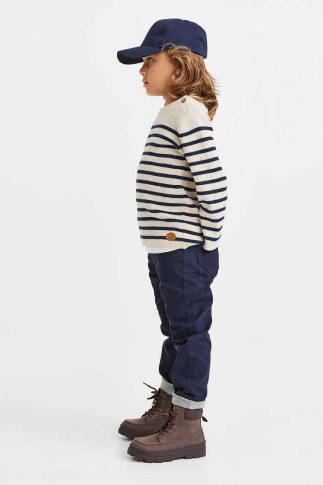 Pantalones H&M Relaxed Fit Forro Twill Niños Marrom | 049658EJV