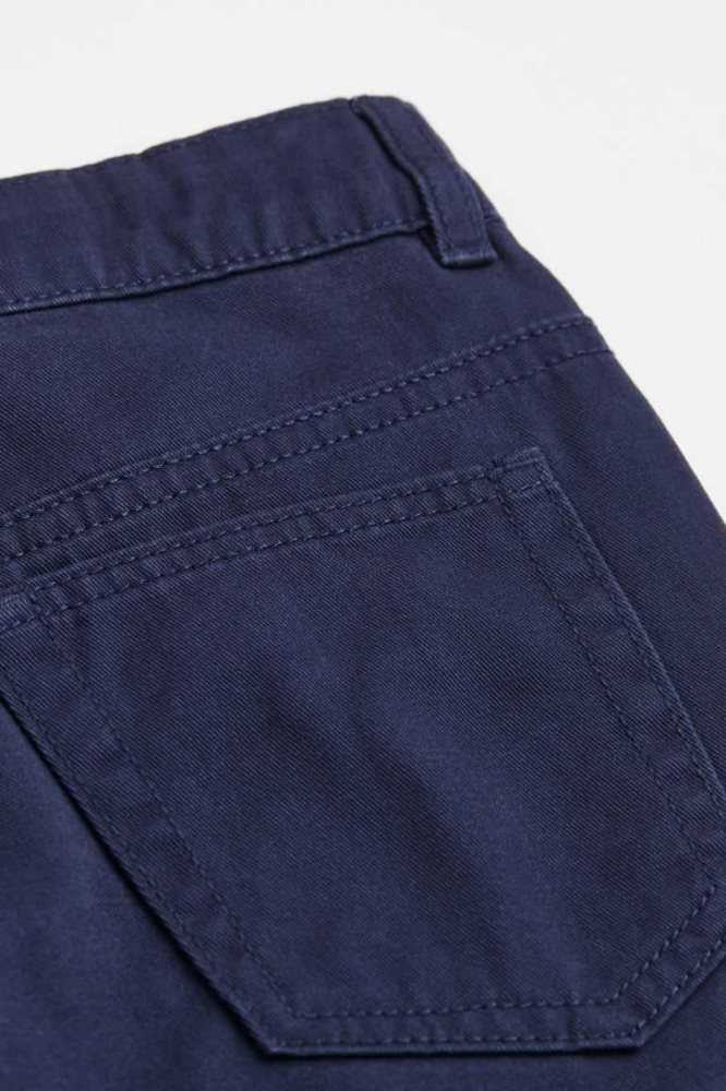 Pantalones H&M Relaxed Fit Forro Twill Niños Azul Marino Azules | 320846ZFA