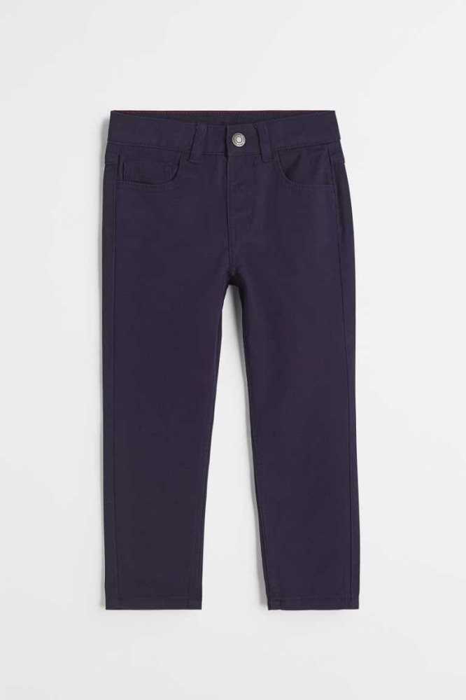 Pantalones H&M Relaxed Fit Twill Niños Azul Marino Azules | 643521TPK