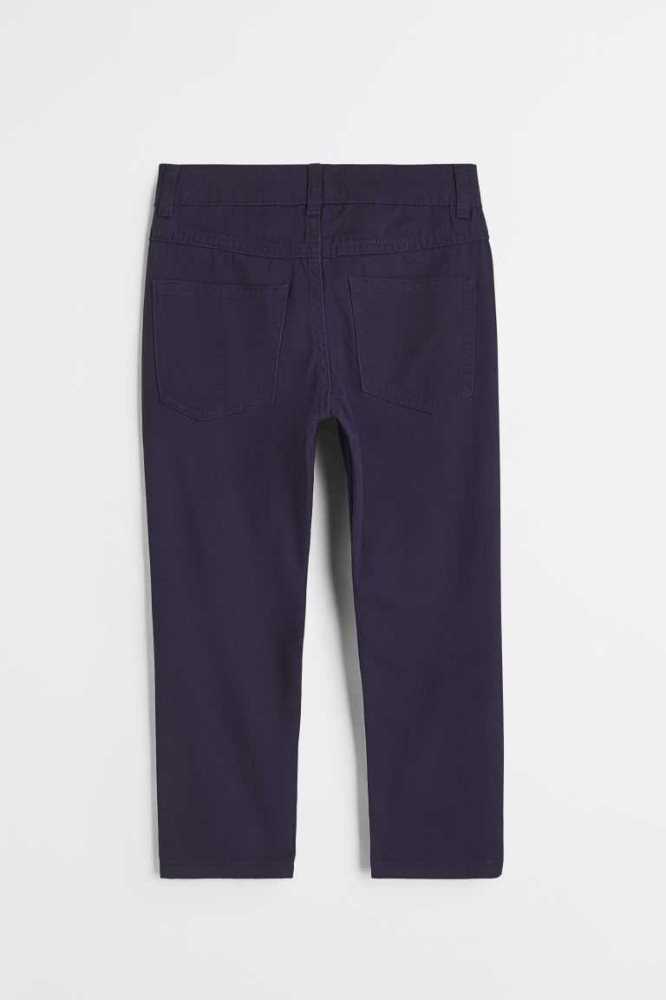 Pantalones H&M Relaxed Fit Twill Niños Kaki Oscuro Verdes | 769412YHU