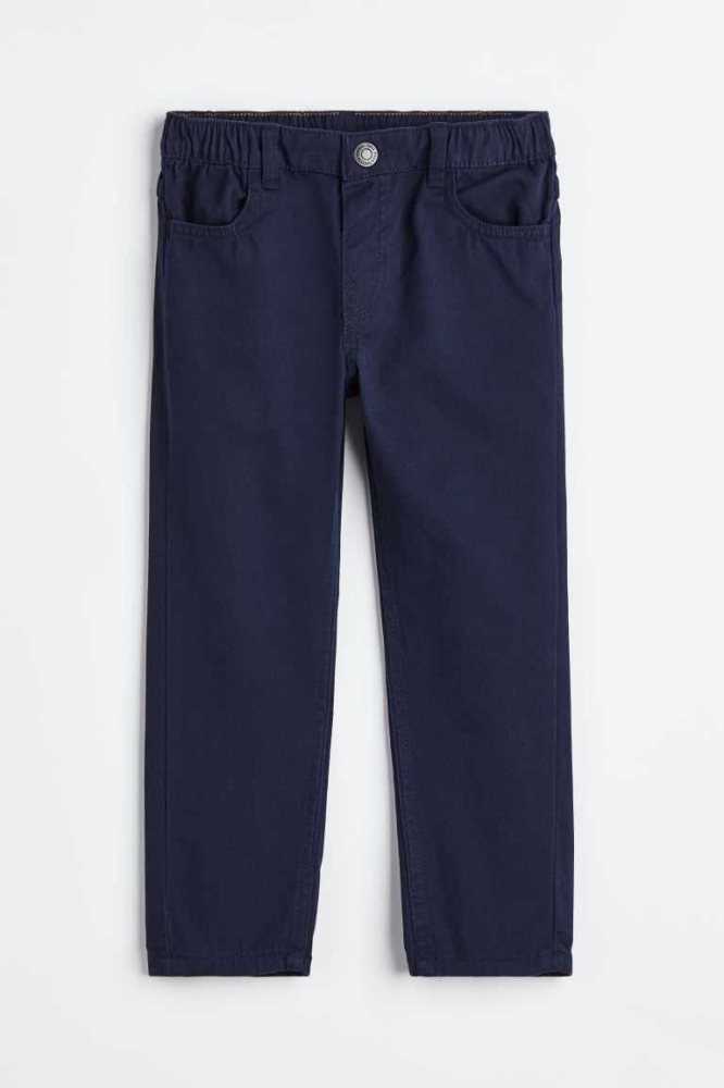 Pantalones H&M Relaxed Tapered Fit Niños Azules Oscuro | 209576DNC