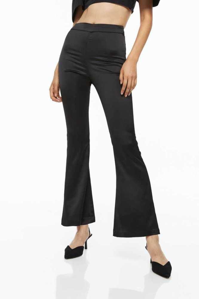 Pantalones H&M Satin Mujer Negros | 635419JMF