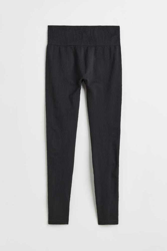 Pantalones H&M Seamless Sports Leggings Mujer Grises Oscuro | 856012DUR