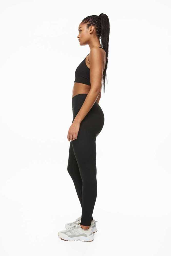 Pantalones H&M ShapeMove Sports tights Mujer Grises Oscuro | 894510LVZ