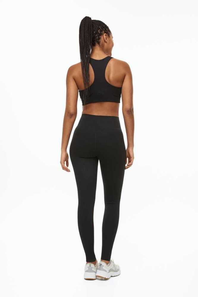 Pantalones H&M ShapeMove Sports tights Mujer Grises Oscuro | 894510LVZ