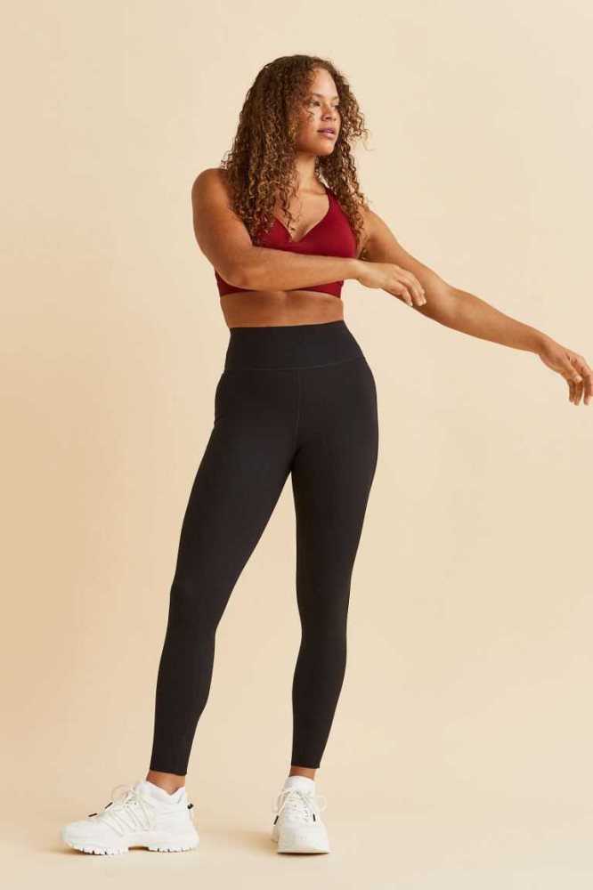 Pantalones H&M Shaping Sports Leggings Mujer Negros | 583472FUY