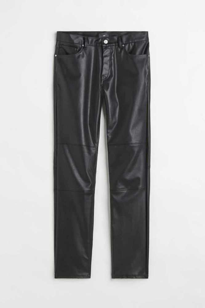 Pantalones H&M Slim Fit Hombre Negros | 853407ULW