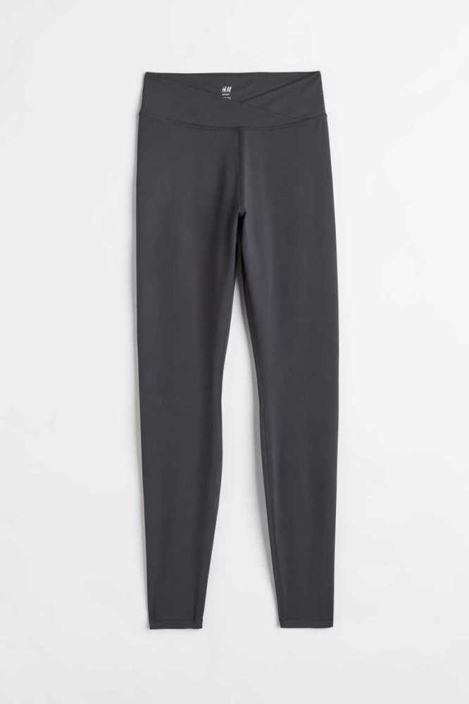 Pantalones H&M Super Soft Sports Leggings Mujer Grises Oscuro | 683201ONK