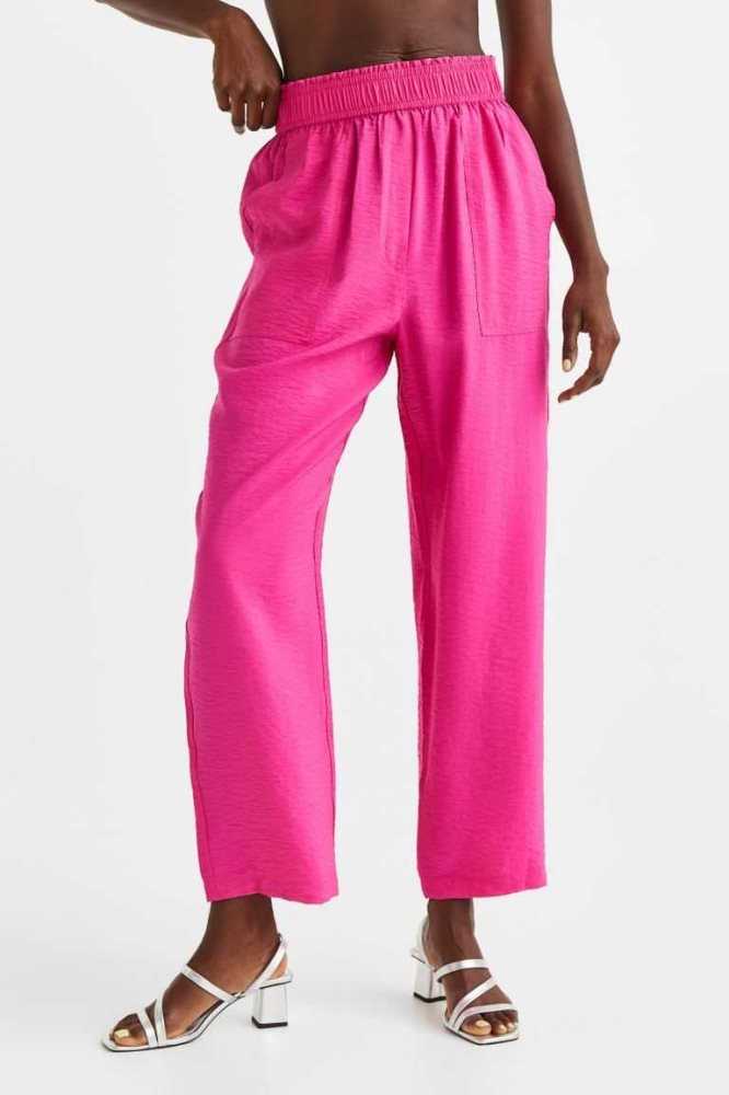 Pantalones H&M Tapered Mujer Rosas | 928536FKR