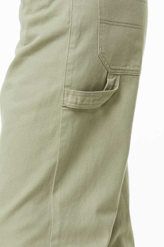 Pantalones H&M Twill Cargo Mujer Kaki Claro Verdes | 198240GHU