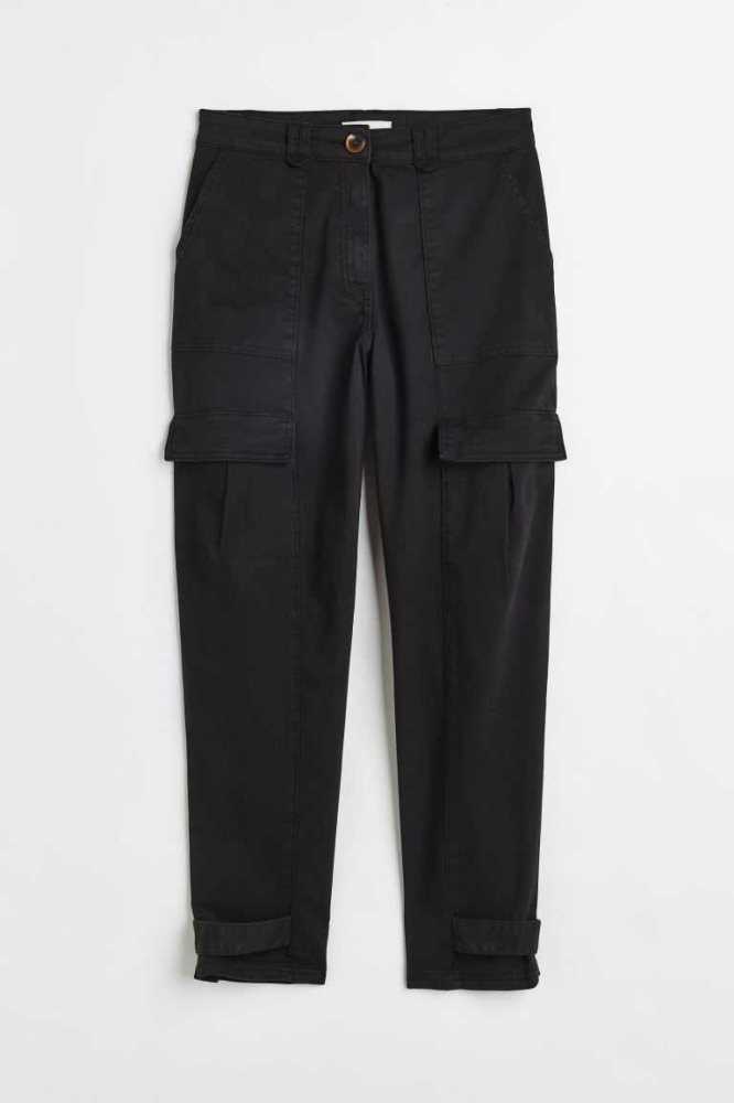 Pantalones H&M Utility Mujer Kaki Oscuro Verdes | 863741OBM