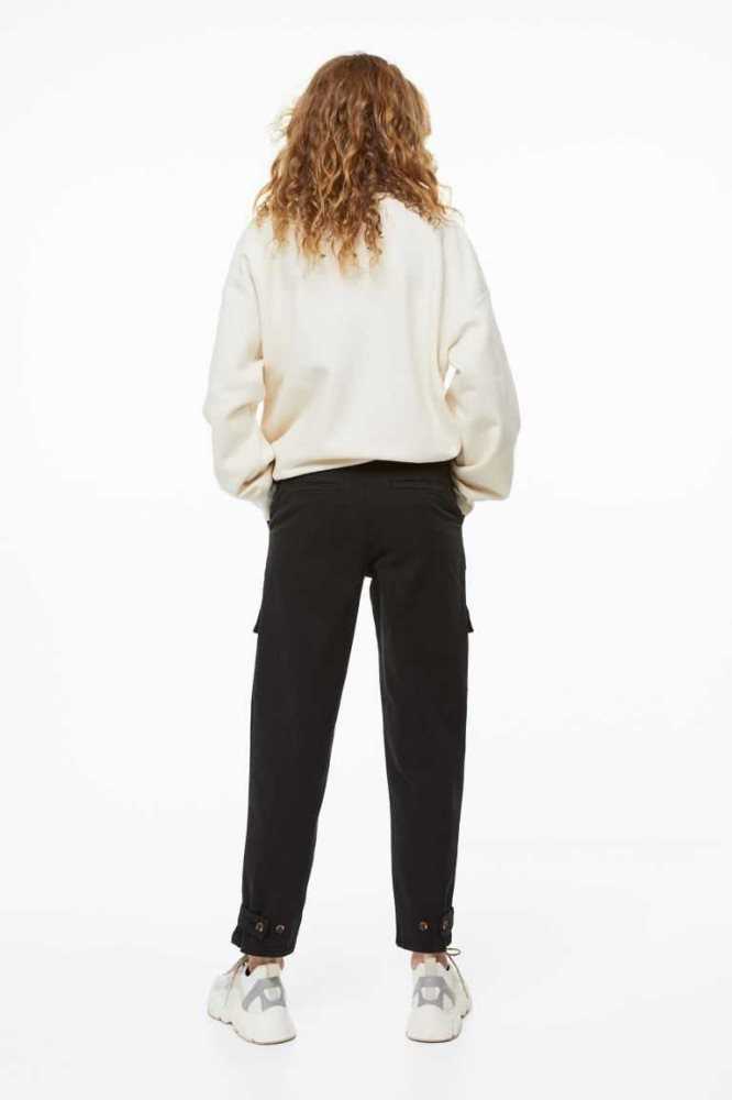 Pantalones H&M Utility Mujer Negros | 149780ULD