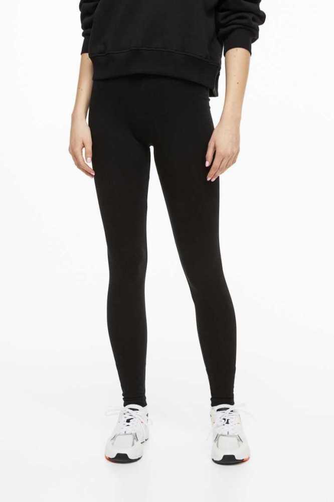 Pantalones H&M V-waist Leggings Mujer Grises Oscuro | 754809DSV