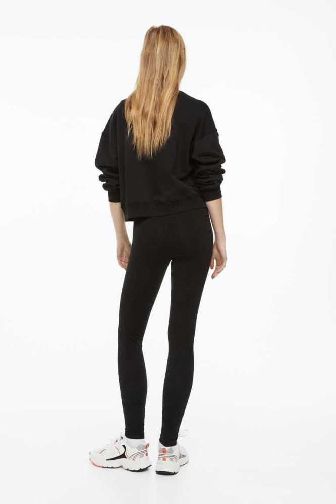 Pantalones H&M V-waist Leggings Mujer Grises Oscuro | 754809DSV