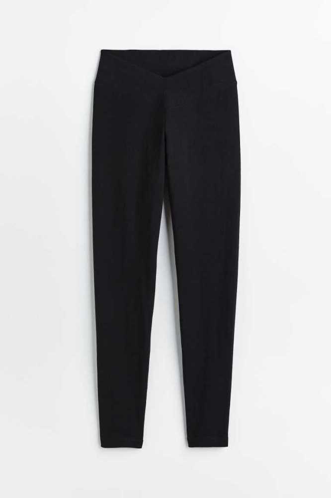 Pantalones H&M V-waist Leggings Mujer Grises Oscuro | 754809DSV