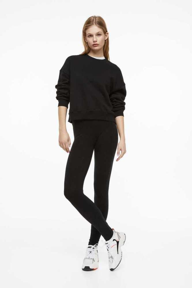 Pantalones H&M V-waist Leggings Mujer Grises Oscuro | 754809DSV