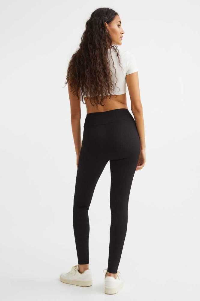 Pantalones H&M V-waist Leggings Mujer Marrom Oscuro | 958617XDV