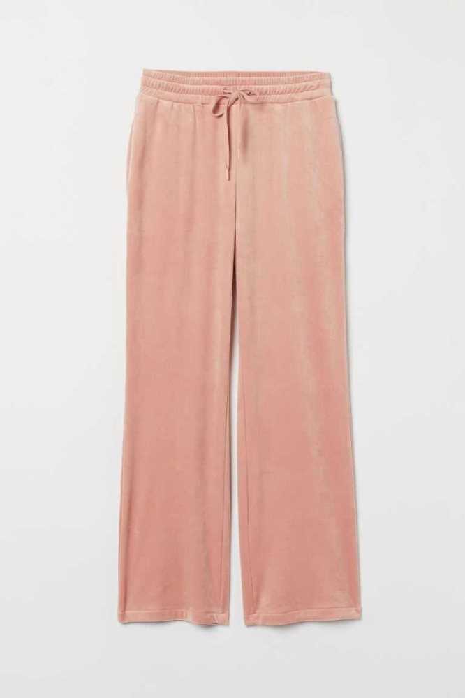 Pantalones H&M Velour Mujer Marrom | 783629FUB