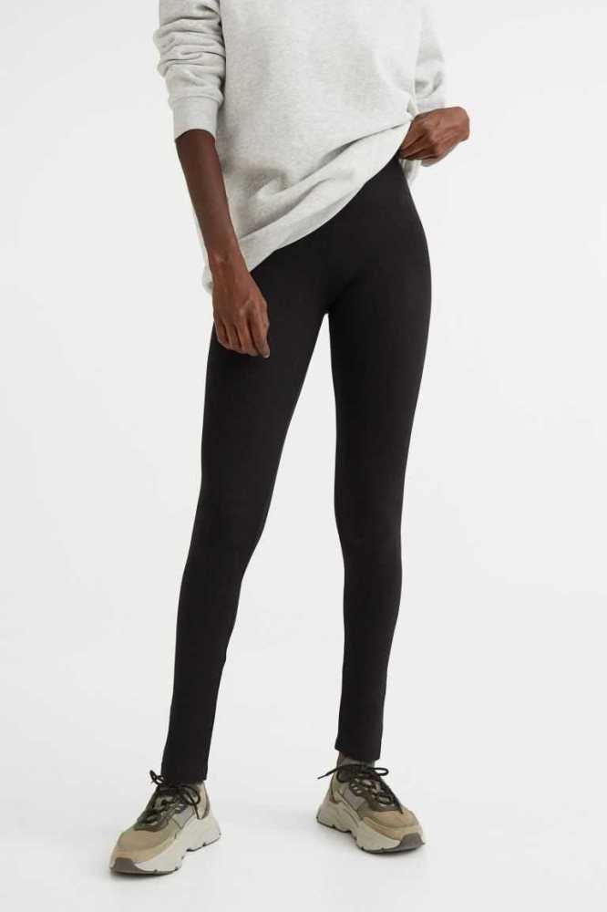 Pantalones H&M Viscose-blend Leggings Mujer Negros | 503241VPA