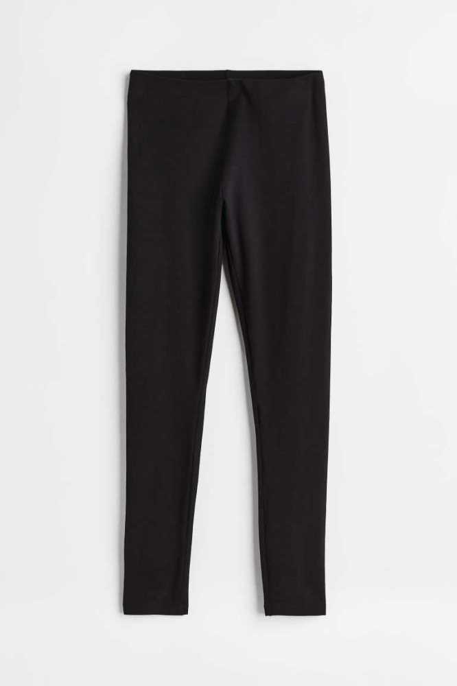 Pantalones H&M Viscose-blend Leggings Mujer Negros | 503241VPA