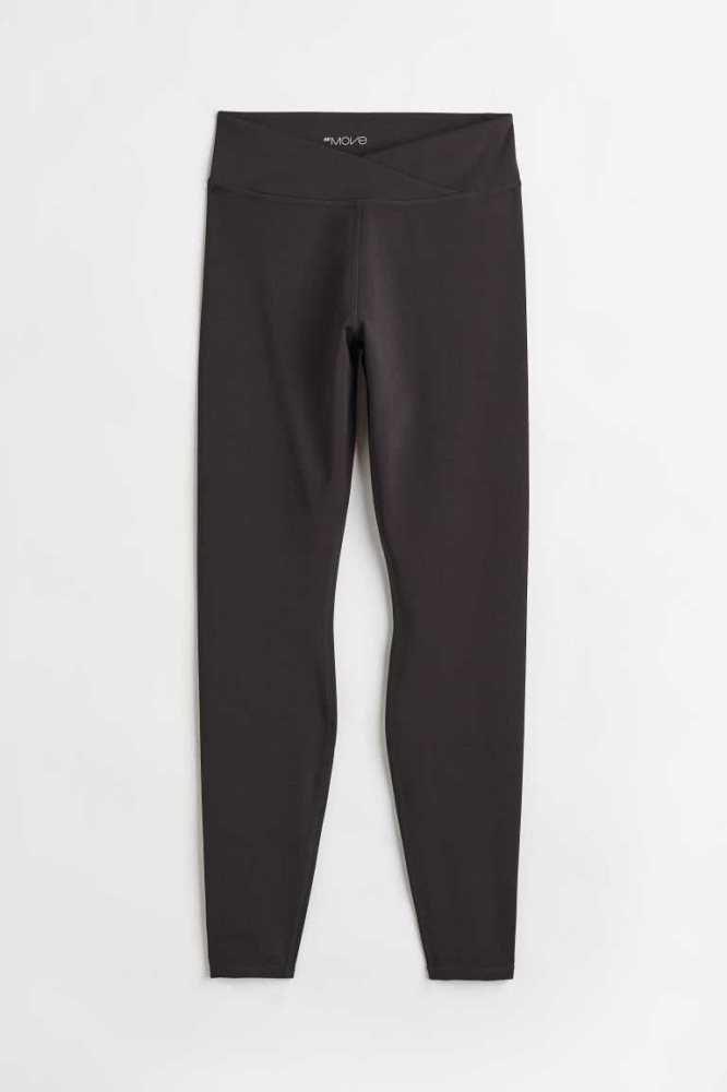 Pantalones H&M Wrapover-waist Sports Leggings Mujer Vino | 371482VMF