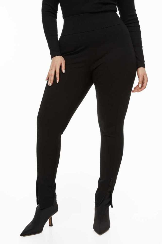 Pantalones H&M Zip-hem Leggings Mujer Negros | 710648XDF