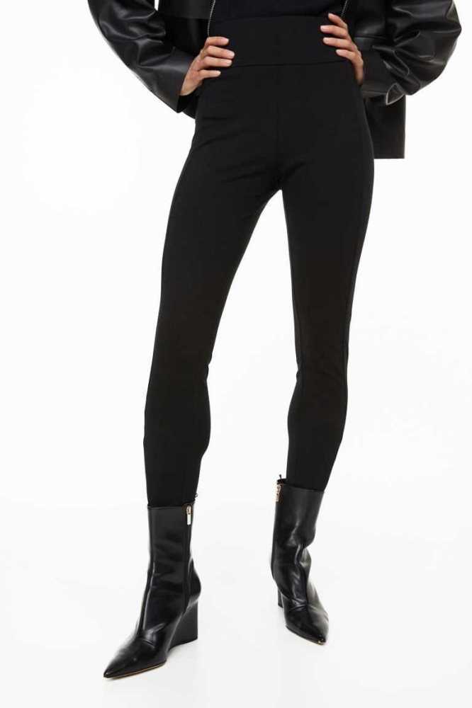 Pantalones H&M Zip-hem Leggings Mujer Negros | 710648XDF