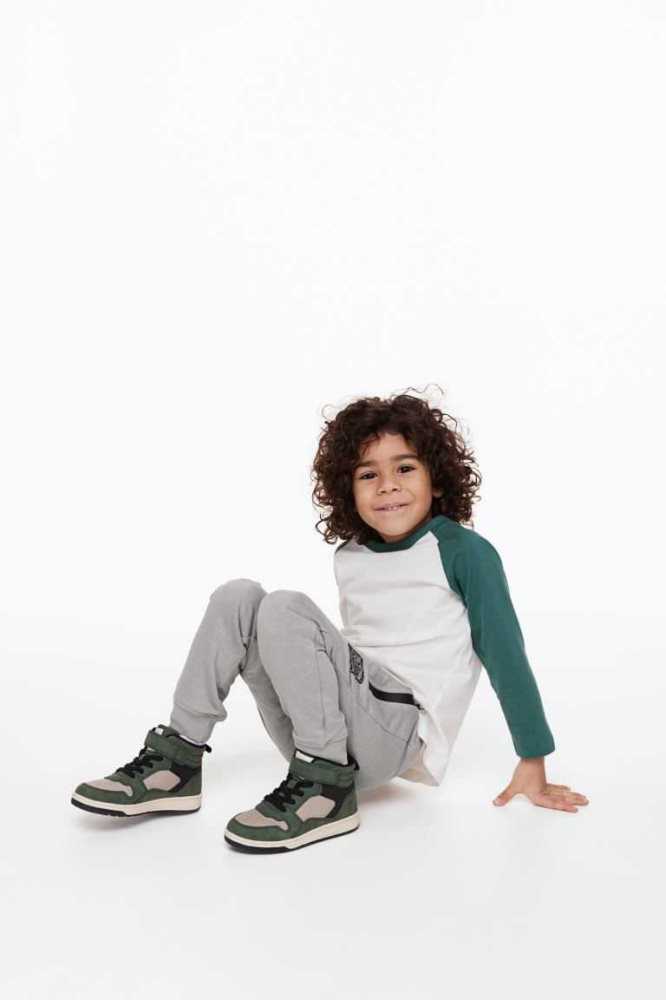 Pantalones Jogger H&M 2-pack Niños Negros Grises | 231589ODN