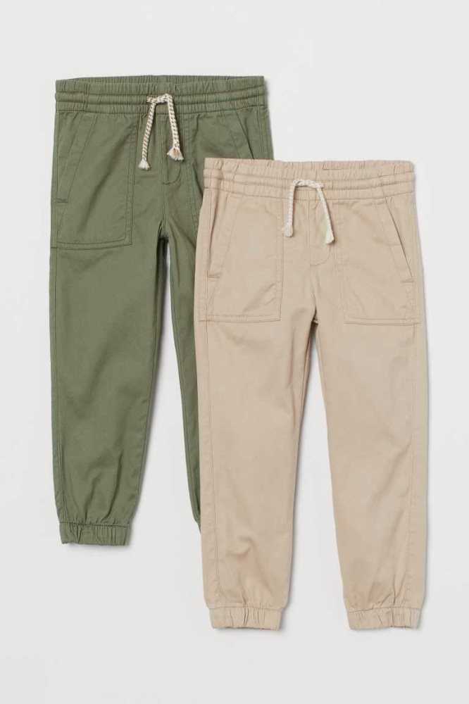 Pantalones Jogger H&M 2-pack Twill Niños Azules Marrom Claro | 976432KMS