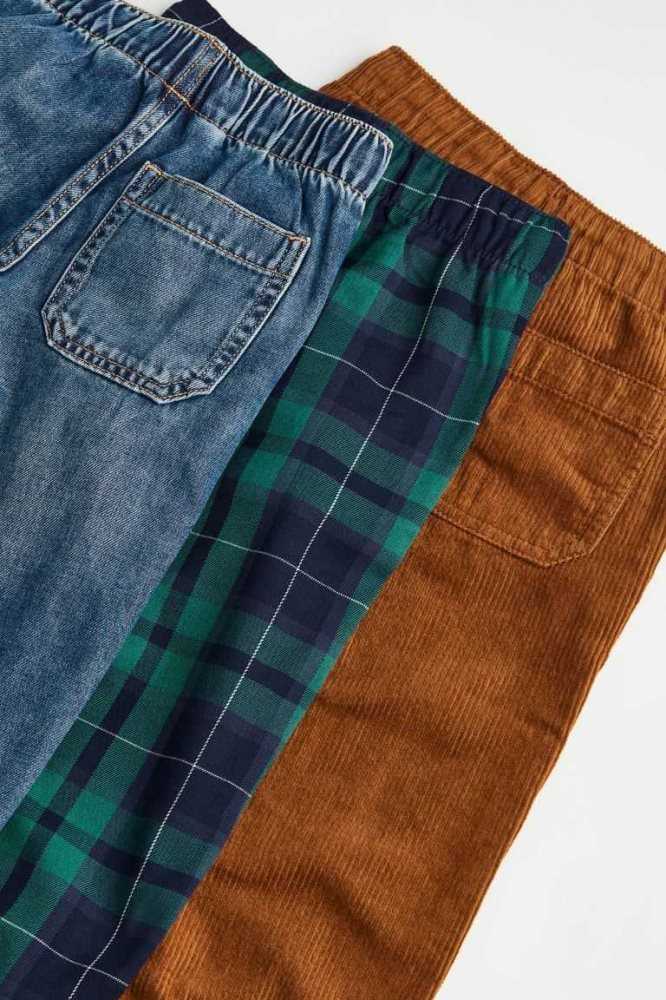 Pantalones Jogger H&M 3-pack Niños Verdes Oscuro | 194685XGL