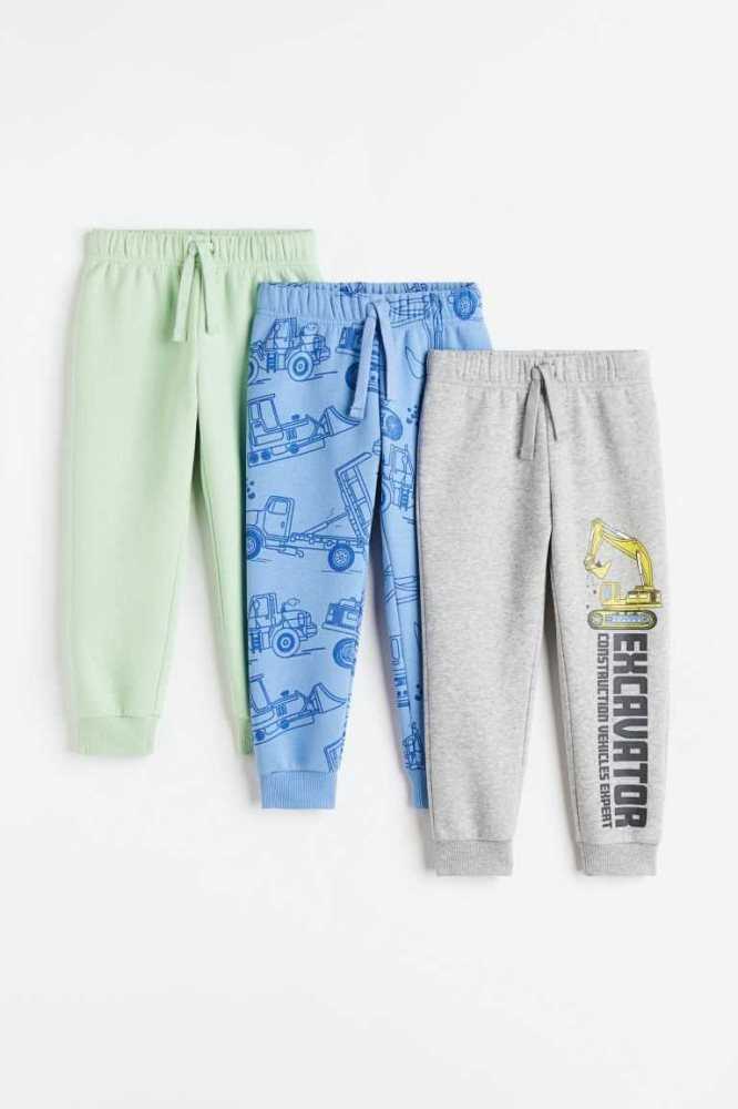 Pantalones Jogger H&M 3-pack Niños Verdes Claro | 361250PVM