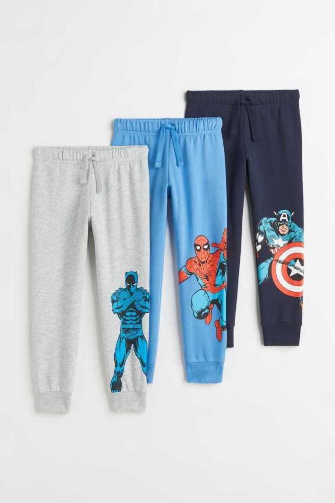 Pantalones Jogger H&M 3-pack Printed Niños Verdes | 759830CEX