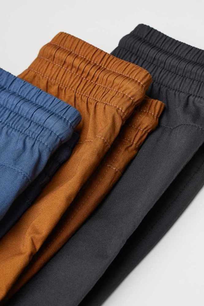 Pantalones Jogger H&M 3-pack twill Niños Azules | 304675XAH