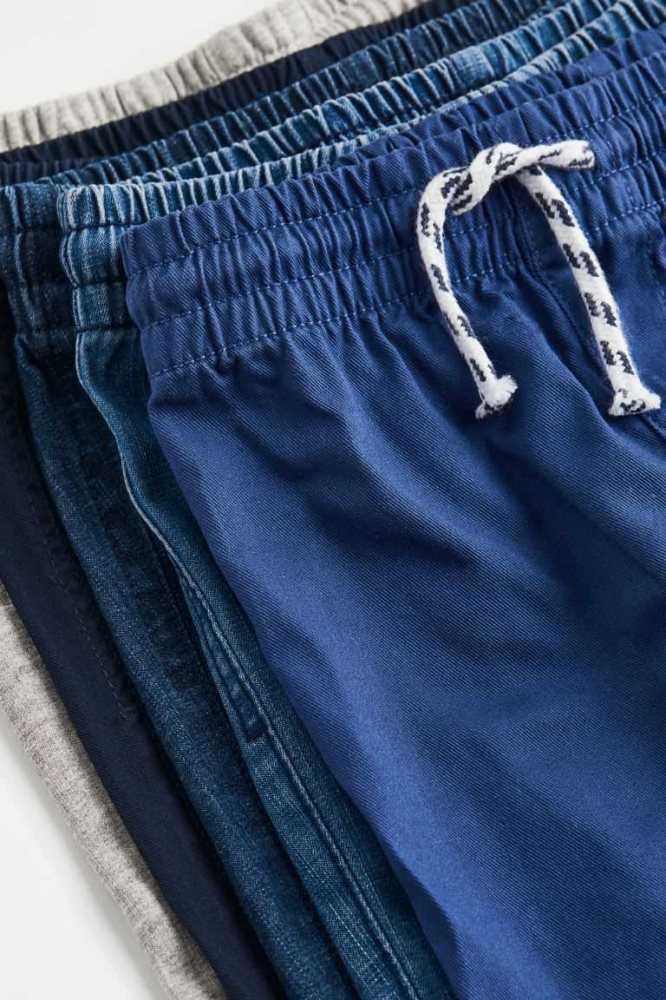 Pantalones Jogger H&M 5-pack Twill Niños Azules Oscuro Grises Claro | 602543TBU