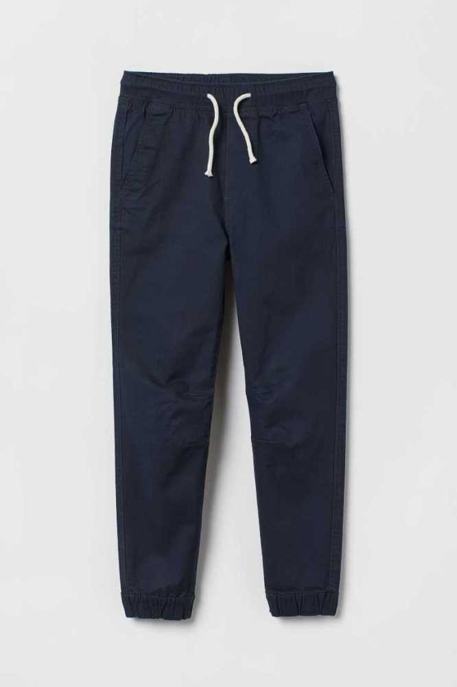 Pantalones Jogger H&M Algodon Twill Niños Negros | 196824VUB