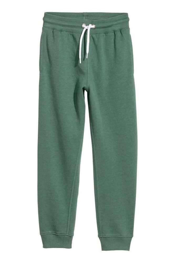 Pantalones Jogger H&M Brushed-inside Niños Verdes Oscuro | 243698ZJP