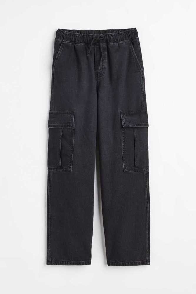 Pantalones Jogger H&M Denim Niños Azules Oscuro | 673429MHZ